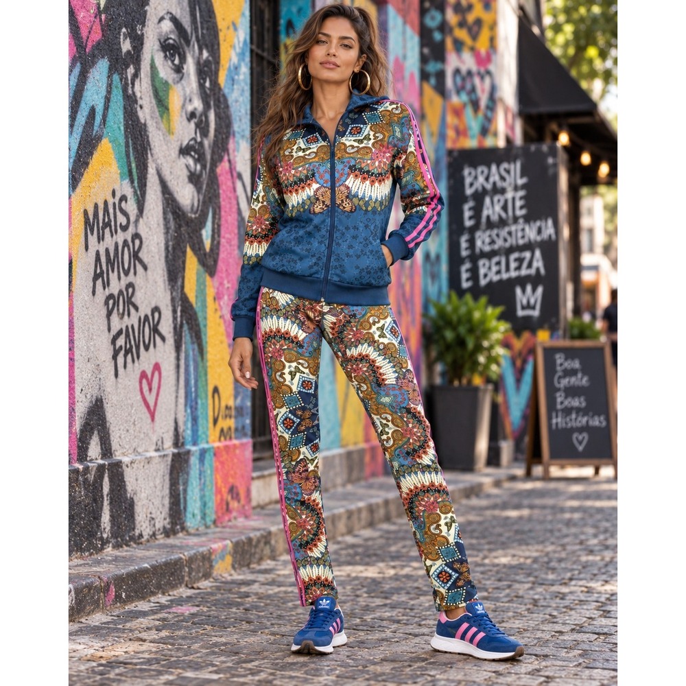 Adidas Originals x FARM Rio Borbomix Track Jacket Pants Set Floral Butterfly M L